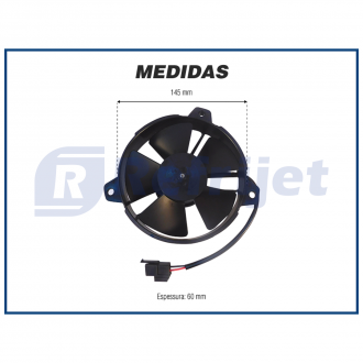 Eletroventiladores ELETROVENTILADOR SPAL 5,5' 12V ASP RAD YAMAHA XT660 Imagem 2