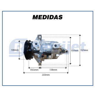 Compressores COMPRESSOR RENAULT LOGAN / SANDERO 1.0 / 1.6 - 2017>2019 Imagem 7