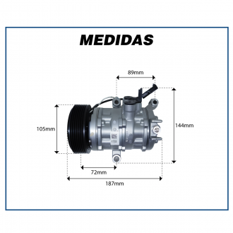 Compressores COMPRESSOR DENSO - TOYOTA ETIOS 1.3 / 1.5 10SE13C - 2012>2016 Imagem 4