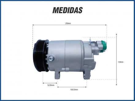 Compressores COMPRESSOR MAHLE ACP209 GOLF 1.6 BORA / NEW BEETLE / AUDI A3 - 1.8 - 2.0 - 1999>2014 (SENTIDO HORÁRIO) Imagem 4
