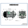Compressores COMPRESSOR SANDEN REFRIJET 7H15 FLEX (4862) 2A 125MM 24V 8 ORELHAS R134A Imagem Miniatura 6