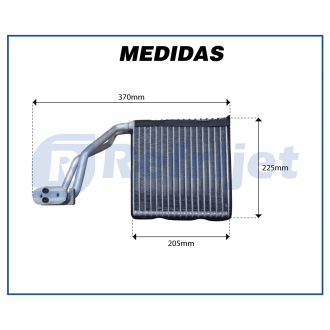 Evaporadores EVAPORADOR CHEVROLET CELTA/ PRISMA/ CLASSIC 2010> FLUXO PARALELO OEM: 52041751/ 670967M948 Imagem 2
