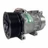 Compressores COMPRESSOR SANDEN REFRIJET 7H15 (8275/8295) 10PK 120MM 24V 4 FUROS PASSANTES R134A CAMINHÃO SCANIA 2013> SÉRIE 5 PGR Imagem Miniatura 1