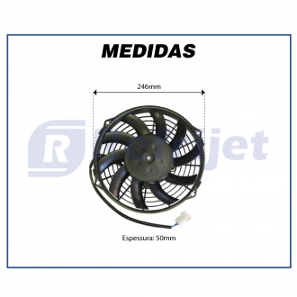 Eletroventiladores ELETROVENTILADOR SPAL 9 12V VA07-AP8 / C-58A Imagem 2