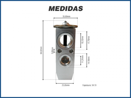 Filtros e Válvulas VÁLVULA DE EXPANSÃO BLOCK - NISSAN SENTRA / MARCH / VERSA Imagem 2 Filtros e Válvulas VÁLVULA DE EXPANSÃO BLOCK - NISSAN SENTRA / MARCH / VERSA Imagem 2