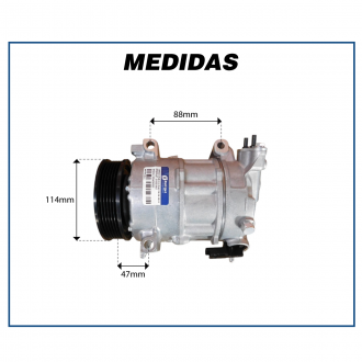 Compressores COMPRESSOR CITROËN C3/ C4/ DS3/ DS4/ DS5  PEUGEOT 208/ 308/ 408/ 2008/ 3008 - 6SEL16C MOTOR THP 2013 A 2019 Imagem 9