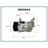Compressores COMPRESSOR MAHLE - E-TORQ - FIAT PALIO / BRAVO / PUNTO / DOBLO / IDEA / LINEA / SIENA / STRADA - 1.3 / 1.4 / 1.6 / 1.8 - 2008>2015 - POLIA 105MM Imagem Miniatura 4