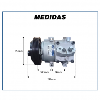 Compressores COMPRESSOR FIESTA / ECOSPORT 1.0 / 1.6 - 2004>2012 Imagem 8
