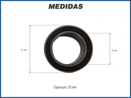 Componentes ROLAMENTO DO COMPRESSOR FIAT PALIO FIRE 30X47X20 Imagem 1