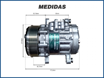 Compressores COMPRESSOR SANDEN 7176 SSB 7B10 R-134A Imagem 4