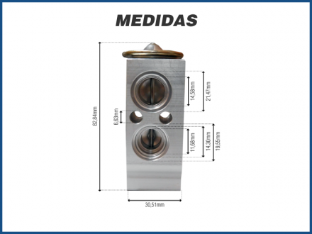 Filtros e Válvulas VÁLVULA DE EXPANSÃO BLOCK - HYUNDAI TUCSON Imagem 4