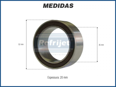 Componentes ROLAMENTO COMPRESSOR DENSO - FIAT Imagem 1