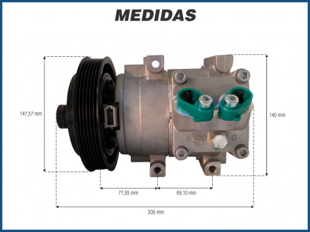 Compressores COMPRESSOR VALEO - FORD FIESTA / ECOSPORT 1.0 / 1.6 - 2004>2012 Imagem 5