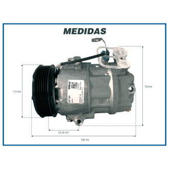 Compressores COMPRESSOR MAHLE - CHEVROLET CELTA / CORSA / PRISMA 1.0 / 1.4 - 2002>2012 Imagem 5