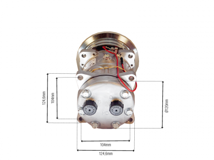 Compressores COMPRESSOR SANDEN MODELO 4617 7H15 -  SAÍDA 1/14 TAPA PÓ Imagem 5