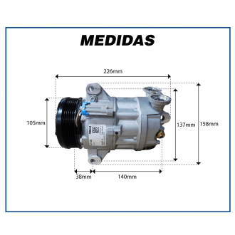 Compressores COMPRESSOR MAHLE - CHEVROLET S10 / BLAZER - 2.4 / 2.8 - 2002>2011 Imagem 8