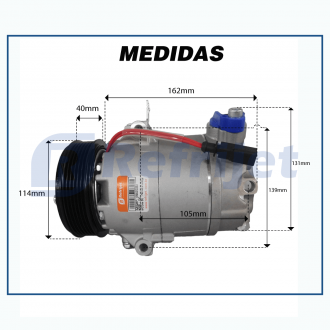 Compressores COMPRESSOR CVC - VOLKSWAGEN POLO / FOX / CROSSFOX 1.0 / 1.6 - 2003>2007 Imagem 5