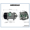 Compressores COMPRESSOR SANDEN REFRIJET 7H15 FLEX (4860) 2A 125MM 12V 8 ORELHAS R134A Imagem Miniatura 7