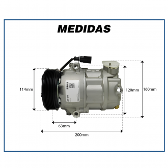 Compressores COMPRESSOR MAHLE - VOLKSWAGEN POLO / FOX / CROSSFOX 1.0 / 1.6 - 2003>2007 Imagem 4