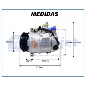 Compressores COMPRESSOR 7SB16C 6PK SPRINTER 311/415/515 2012/2018 LADO ESQUERDO Imagem 5