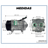 Compressores COMPRESSOR SANDEN REFRIJET 7H15 FLEX (4866) 8PK 123MM 24V 8 ORELHAS R134A Imagem Miniatura 7