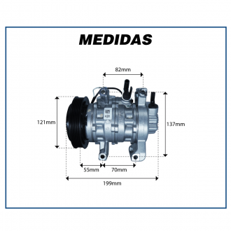 Compressores COMPRESSOR DENSO - HONDA CITY / FIT 1.5 16V  2014>2021 / WRV - 2017> Imagem 5