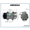 Compressores COMPRESSOR SANDEN REFRIJET 7H15 (8275/8295) 10PK 120MM 24V 4 FUROS PASSANTES R134A CAMINHÃO SCANIA 2013> SÉRIE 5 PGR Imagem Miniatura 7