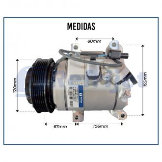 Compressores COMPRESSOR HONDA CIVIC MOTOR 2.0 2017>  GERAÃ+O 10 6PK 125MM MODELO HANON Imagem 4
