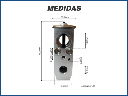 Filtros e Válvulas VÁLVULA DE EXPANSÃO BLOCK - NISSAN SENTRA / MARCH / VERSA Imagem 3 Filtros e Válvulas VÁLVULA DE EXPANSÃO BLOCK - NISSAN SENTRA / MARCH / VERSA Imagem 3