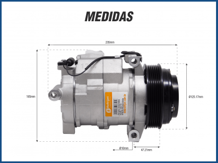 Compressores COMPRESSOR SPRINTER CDI 313/314 10S17C 2.2 16V 2002/2012 Imagem 4