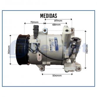 Compressores COMPRESSOR HONDA CIVIC 1.5 TURBO GERAÃ+O 10 2017> 7PK 114MM Imagem 6
