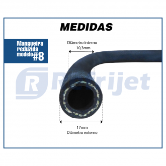 Mangueiras MANGUEIRA PARKER REDUZIDA  #8 DESCARGA R-12/134A Imagem 2