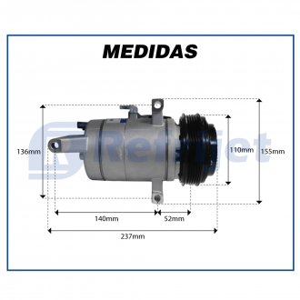 Compressores COMPRESSOR ONIX 1.0 TURBO PLUS 2020> / SPIN 1.8 2020> / TRACKER 1.0 - 1.2 2021> Imagem 7