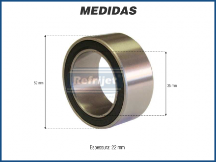 Componentes ROLAMENTO COMPRESSOR - MERCEDES BENZ CLASSE A / VOLKSWAGEN GOL Imagem 1