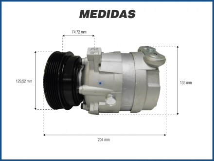 Compressores COMPRESSOR DELPHI - CHEVROLET CORSA V5 1.0 / 1.4 / 1.6 - 1994>1998 Imagem 4 Compressores COMPRESSOR DELPHI - CHEVROLET CORSA V5 1.0 / 1.4 / 1.6 - 1994>1998 Imagem 4