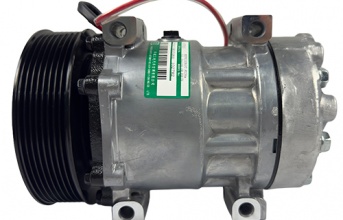 Compressores COMPRESSOR SANDEN REFRIJET 7H15 FLEX (8044) 8PK 132MM 24V 4 FUROS PASSANTES R134A CAMINHÃO VOLVO