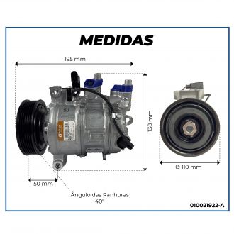 Compressores COMPRESSOR MODELO DENSO 6SES14C VOLKSWAGEN AMAROK V6 3.0 2018> 12 VOLTS POLIA 6PK OEM: 2H6820803 Imagem 6