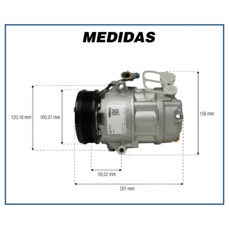 Compressores COMPRESSOR MAHLE - FIAT DOBLO 1.8/ PALIO WEEKEND 1.8/ STILO 1.8 2002>2009 CHEVROLET CORSA 1.0/1.6/1.8/ MERIVA 1.8/ MONTANA 1.8 2002>2009 Imagem 4