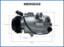 Compressores COMPRESSOR SPORTAGE IX35 2.0 16V 2010 A 2017 DVE16 3 FUROS Imagem Miniatura 5