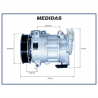 Compressores COMPRESSOR DENSO CITROËN C3/ C4/ DS3/ DS4/ DS5  PEUGEOT 208/ 308/ 408/ 2008/ 3008 - 6SEL16C MOTOR THP 2013 A 2019 Imagem Miniatura 5