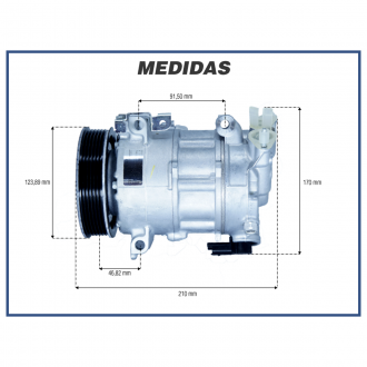 Compressores COMPRESSOR DENSO CITROËN C3/ C4/ DS3/ DS4/ DS5  PEUGEOT 208/ 308/ 408/ 2008/ 3008 - 6SEL16C MOTOR THP 2013 A 2019 Imagem 5