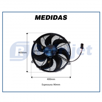Eletroventiladores ELETROVENTILADOR SPAL VA33-AP91 / VLL 65A 12V 15' ASP PF BAIXO Imagem 3