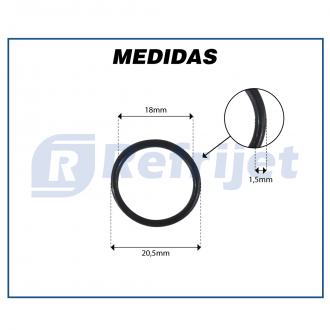 Conexões ANEL BORRACHA O'RING #12 R-12 Imagem 1