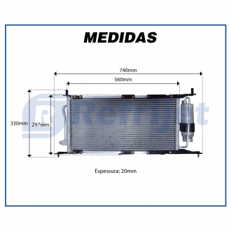 Condensadores CONDENSADOR CHEVROLET CORSA SEDAN 1.0 2003 ATE 2010 - COM FILTRO Imagem 3