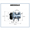 Compressores COMPRESSOR MAHLE - CHEVROLET S10 2.4 8V SOHC L4 LS/LT FLEX  2012>2019 Imagem Miniatura 8