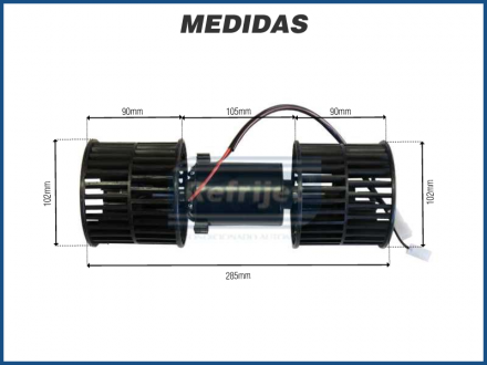 Motores MOTOR ELÉTRICO EIXO DUPLO C/ TURBINA 12V Imagem 3