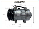 Compressores COMPRESSOR 7H15 FLX7 4419 2A 12V 125MM R134A  FURO PASSANTE Imagem Miniatura 5