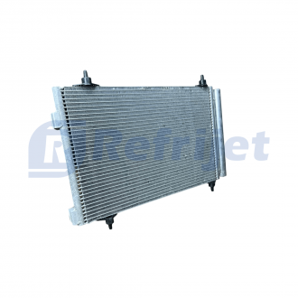 Condensadores CONDENSADOR CITROËN C4 PICASSO 2.0 16V GASOLINA / C4 2.0 16V FLEX 2009> / C4 LOUNGE THP / PEUGEOT 307 / 308 / 3008 / 408 / RCZ FLUXO PARALELO OEM-6455 Imagem 2