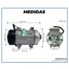 Compressores COMPRESSOR SANDEN REFRIJET 7H15 FLEX (4420) 8PK 123MM 12V 4 FUROS PASSANTE R134A Imagem Miniatura 7