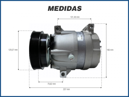 Compressores COMPRESSOR MARELLI - RENAULT MEGANE - 2001>2006 - SCENIC 1.6 - 2001>2012 Imagem 5